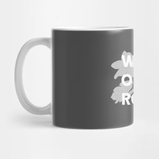 Wide Open Road, grey & white Mug